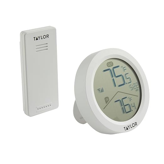 Taylor Digital Wireless Round Indoor Comfort Level Thermometer and Clock - Image 10