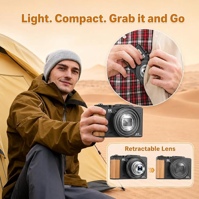 5K Digital Camera for Photography, 80MP Vlogging Camera for YouTube - Image 6