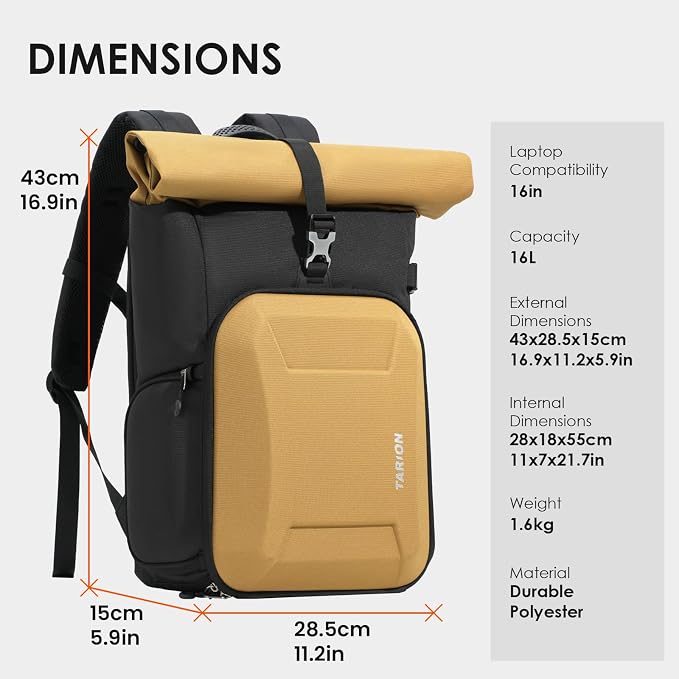 TARION Rolltop Camera Backpack - Image 7