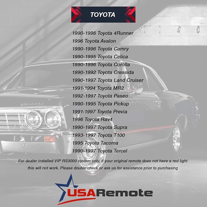 Car Key Fob Keyless Entry Remote fits Toyota Dealer Installed Systems - Image 4