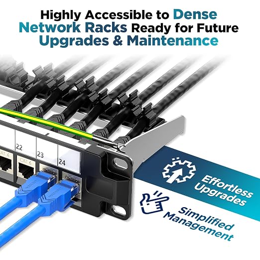 AMPCOM CAT6 Keystone Patch Panel 24-Port 1U - Image 5