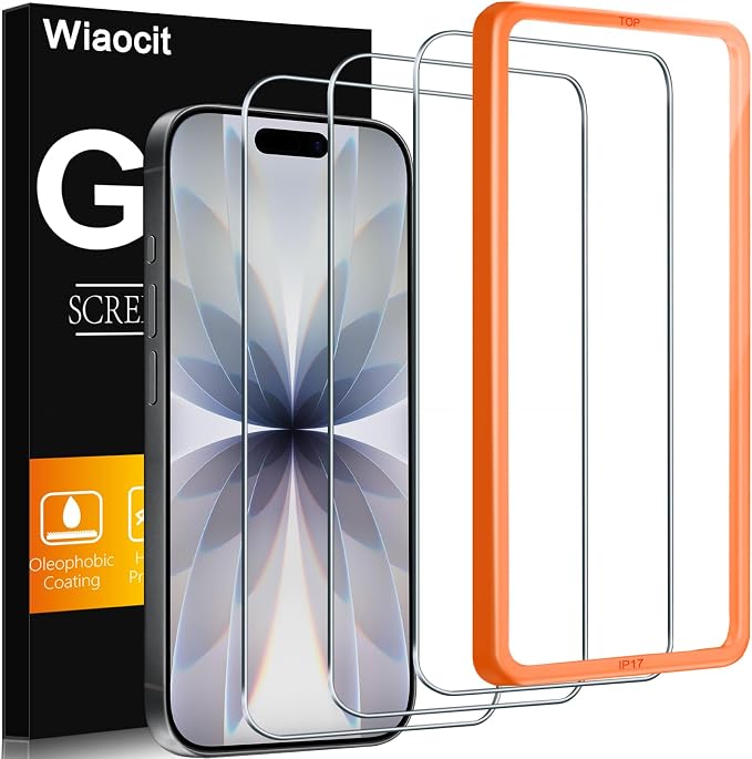 Wiaocit 3 Pack Tempered Glass Screen Protector by Wiaocit