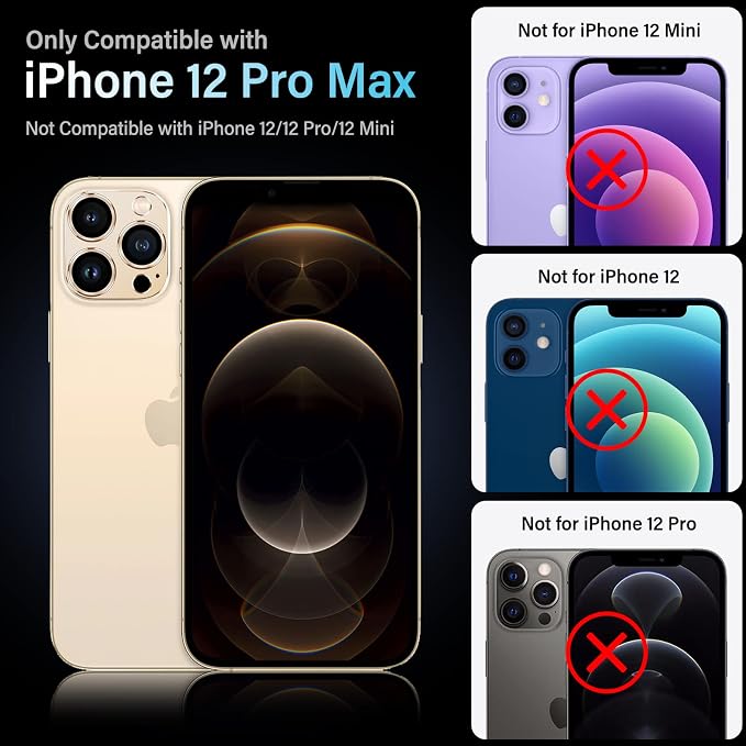 Uyiton for iPhone 12 Pro Max Camera Lens Protector, 9H Tempered Glass Camera - Image 7