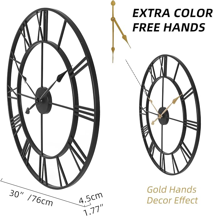 INFINITY TIME Large 30 Inch Wall Clocks - Image 2
