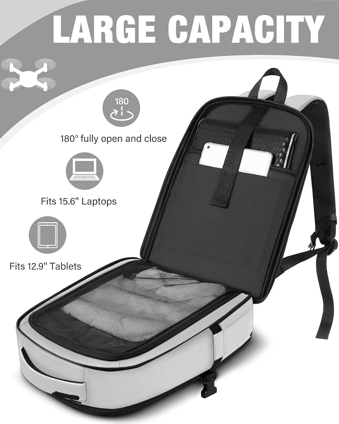PEKREWS Mini 4 Pro Case, Mini 3/4 Pro Waterproof Hard Carrying Case, Large - Image 4