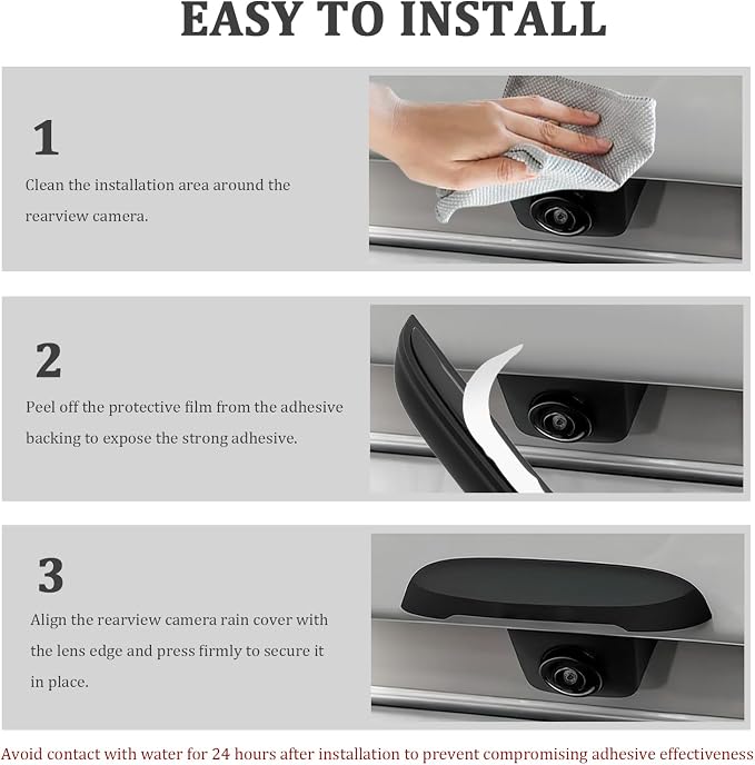 Car Backup Camera Rain Cover, Soft Silicone Car Backup Camera Rain Shield - Image 7
