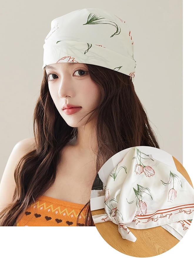 Silky Scarf for Women Lightweight Satin Bandanas Neck Hair Wrap For Sleeping - Image 6