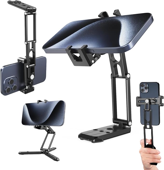 NEEWER Phone Tripod Mount with Cold Shoes, Metal Smartphone Tripod Adapter by Neewer
