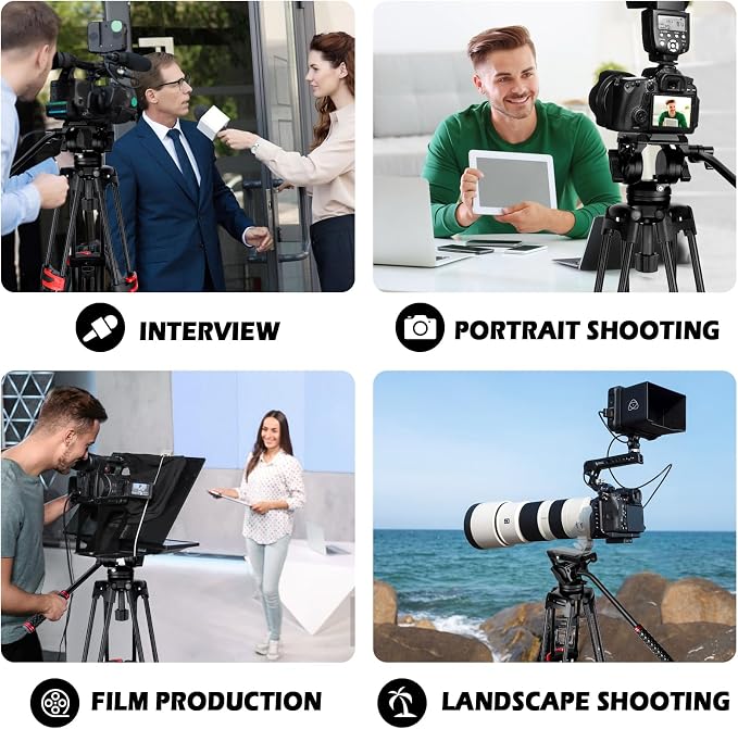 82" /210cm Video Tripod Heavy Duty Tripod - Image 4
