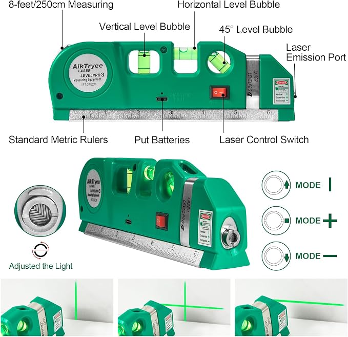 Level Tool Laser Level Leveler tool Cross Line Vertical and Horizontal Line - Image 3