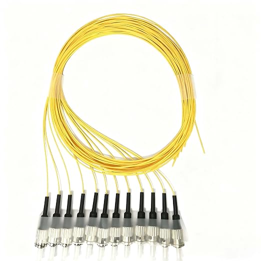 Elfcam® - Fiber Optic Pigtail 12 Fibers Singlemode Simplex ST/UPC 9/125um OS2 by Fibersolutionspecialist