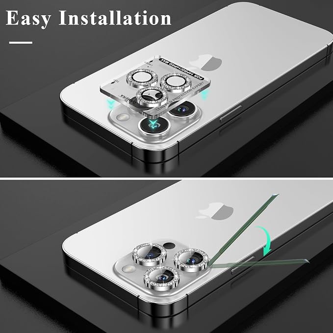 YWXTW Designed for iPhone 14 Pro/iPhone 14 Pro Max Camera Lens Protector Bling - Image 4