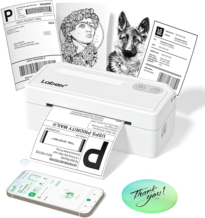 Labeer Bluetooth Thermal Shipping Label Printer, Wireless 4x6 Label Printer by Unknown