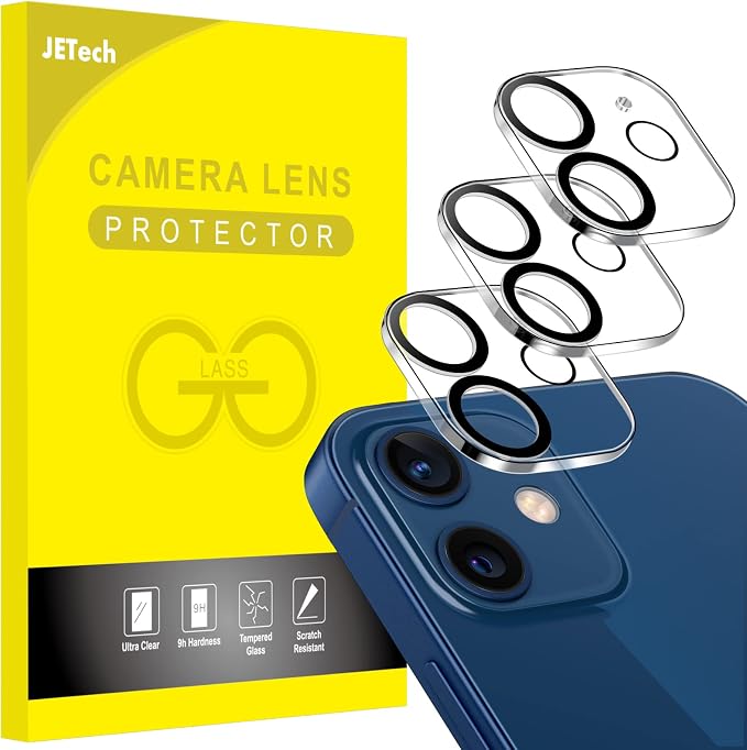JETech Camera Lens Protector for iPhone 12 6.1-Inch, 9H Tempered Glass by JETech