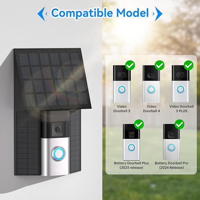 Solar Charger for Ring Battery Doorbells - Image 2