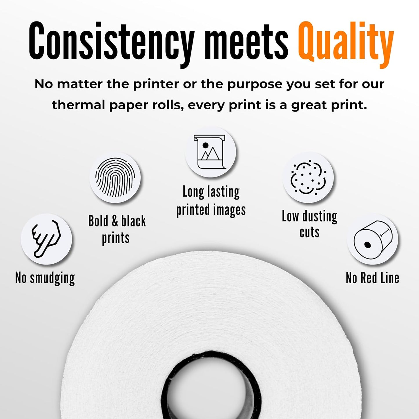 3 1/8 X 230 Thermal Paper Rolls (10 Rolls/Box) – BPA-Free Rolls for POS Systems, Cash Registers & Credit Card Machines