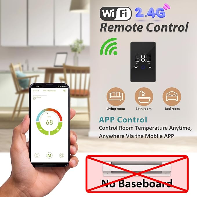 MAXKOSKO 1PC WiFi Smart Thermostat - Image 2