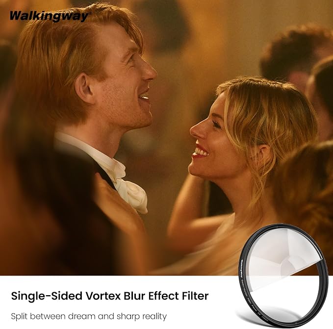 Walking Way 82mm Split Halo FX Prism Lens Filter, Rotating Half-Frame Blur & - Image 3