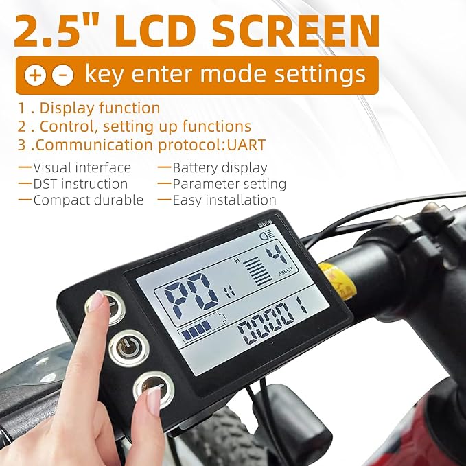 S866 Electric Bicycle LCD Display Meter, 24V 36V 48V Ebike LCD Display Control - Image 7