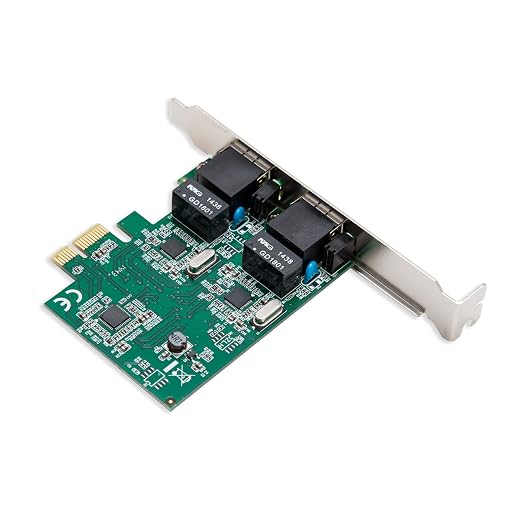 Syba Dual Port Gigabit Ethernet PCI Express 2.1 PCI-E x1 Network Adapter Card - Image 2