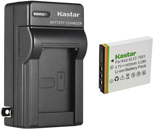 Kastar 1-Pack K7001 Battery and AC Wall Charger Replacement by Kastar