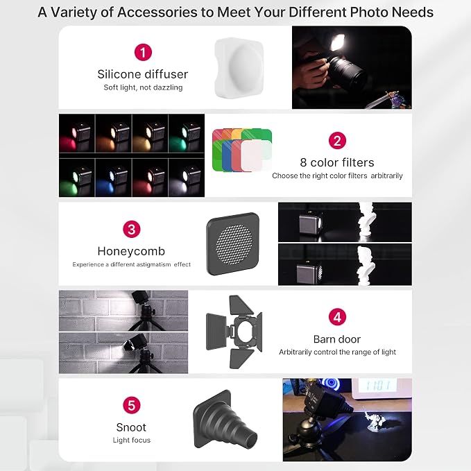 ULANZI LED Video Light Waterproof IP68 Camera Lighting Kit Mini Cube - Image 5