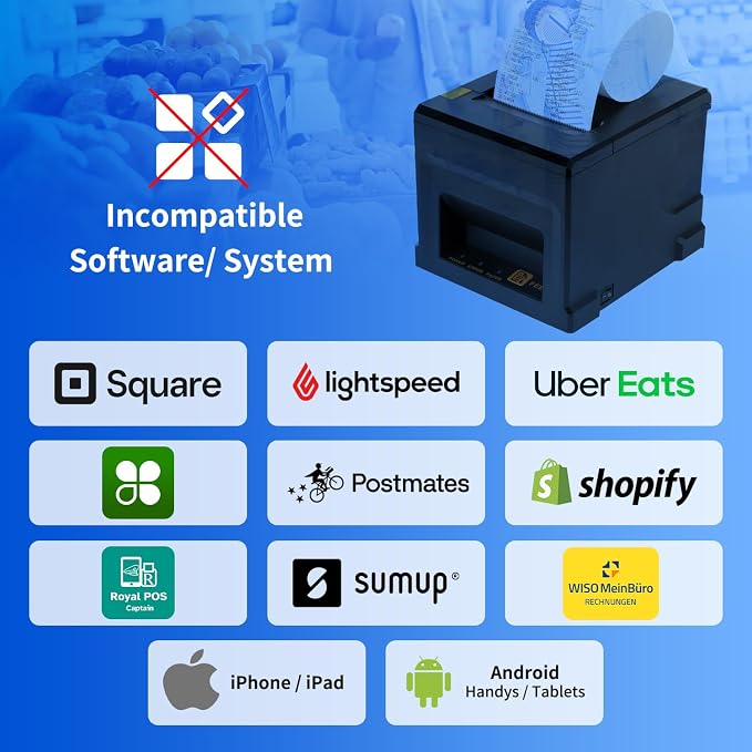 NetumScan 80mm POS Receipt Printer 300mm/s USB Thermal Receipt Printer - Image 8