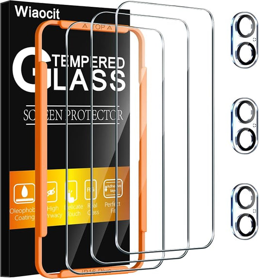 Wiaocit 3 Pack Tempered Glass Screen Protector by Wiaocit