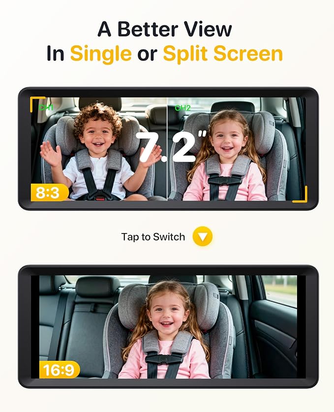 Luckview BM5 MAX Dual Baby Car Camera, 1080P HD - Image 3