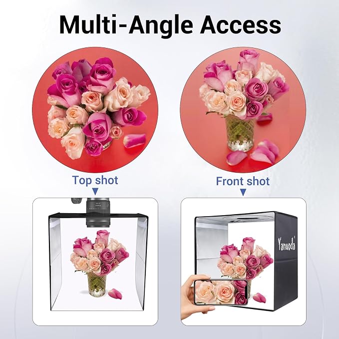16x16x12 Photo Light Box with USB-C Cable, 18W Dimmable LED Photography Studio - Image 6