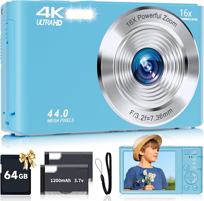 SMARTKLIK Digital Camera for Teens, FHD 4K 44MP by SMARTKLIK
