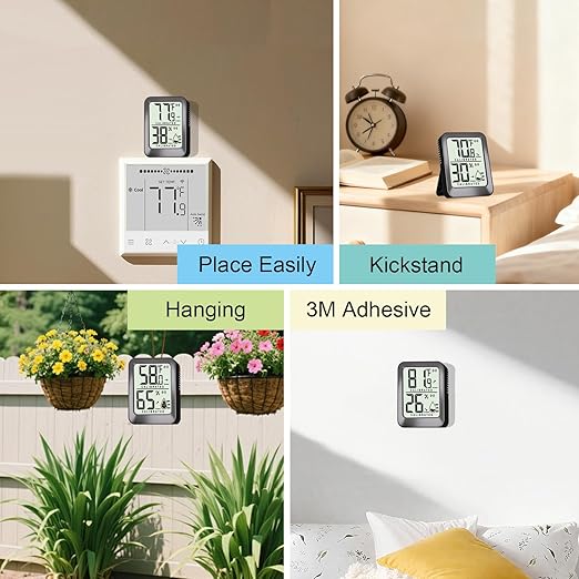 3 Pack Room Thermometer Indoor Hygrometer Digital Mini Humidity Meter Gauge - Image 4