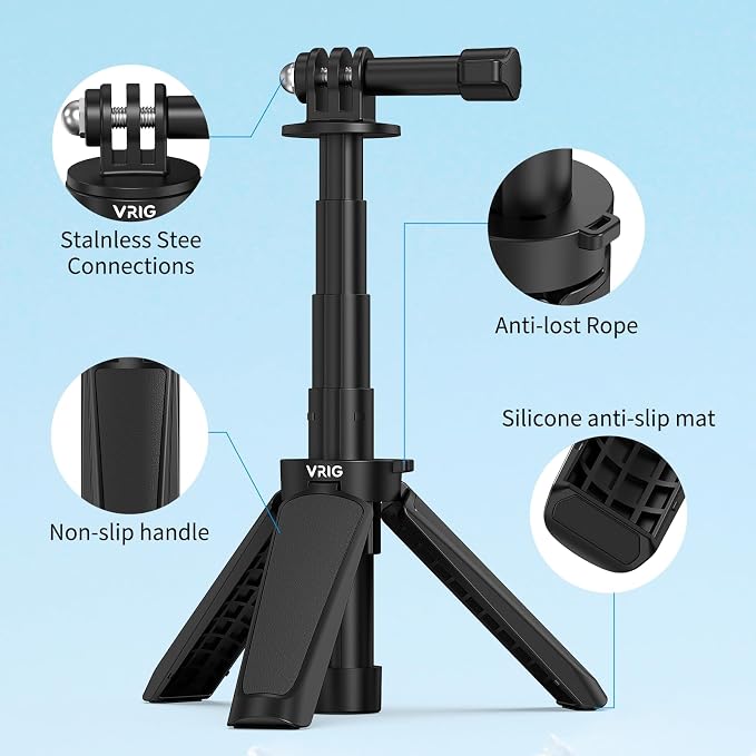 VRIG TP29 Extenable Mini Camera Tripod, Portable Small Handle Grip Desktop - Image 6