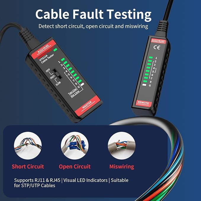 Network Ethernet Cable Tester for RJ11 RJ45 CAT5 CAT5E CAT6 CAT6A CAT7 - Image 7