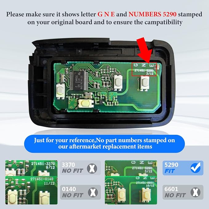 Keymall Smart Key Fob Transmitter Keyless Entry Remote Replacement - Image 3