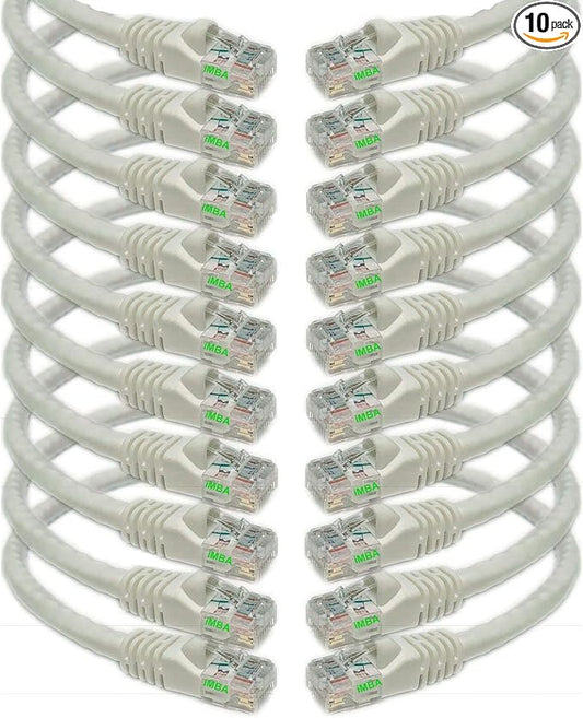 iMBAPrice 10' Cat5e Network Ethernet Patch Cable, 10 Pack by iMBAPrice