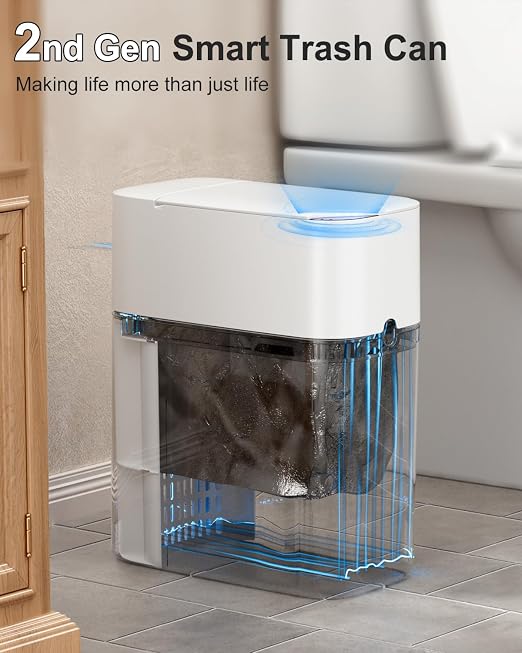 CTIME Touchless Automatic Bathroom Trash Can - Image 9