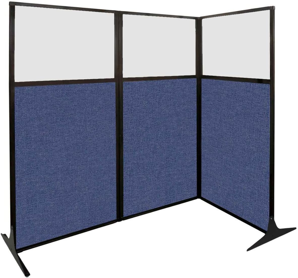 Versare Office Workstation Screen | Portable Wall Divider | Modern Cubicle | Freestanding Privacy Screen | Flexible Work Space | 1 Panel | 33" Wide x 70" Tall Beige SoundSorb Panels with Window