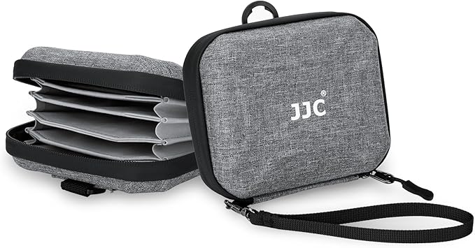 JJC Hard Lens Filter Pouch, 4-Pocket Filter Case by JJC