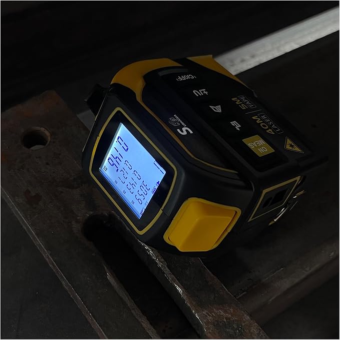 4-in-1 Laser Tape Measure with Laser Level Crosshairs |130ft/40m Laser - Image 4