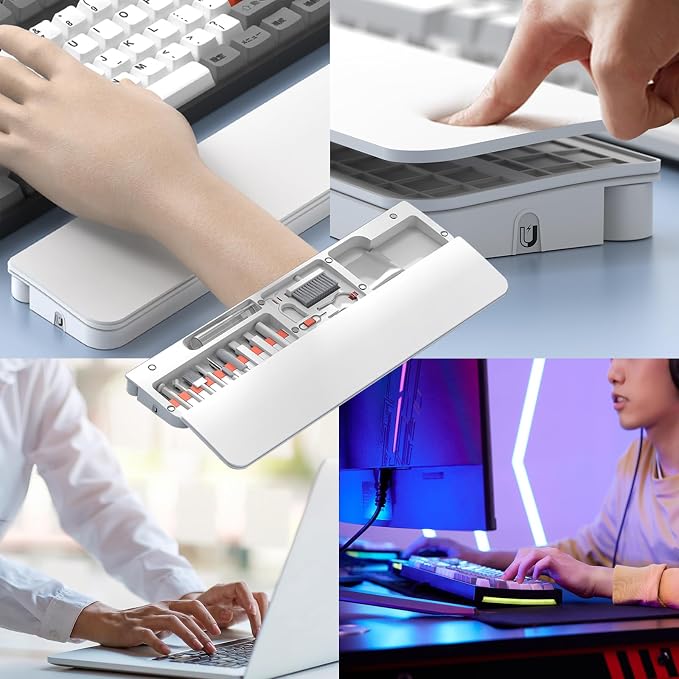 Keyboard Wrist Rest Pad with Cleaning Kit 22 in 1, Comfortable Ergonomic Wrist - Image 4