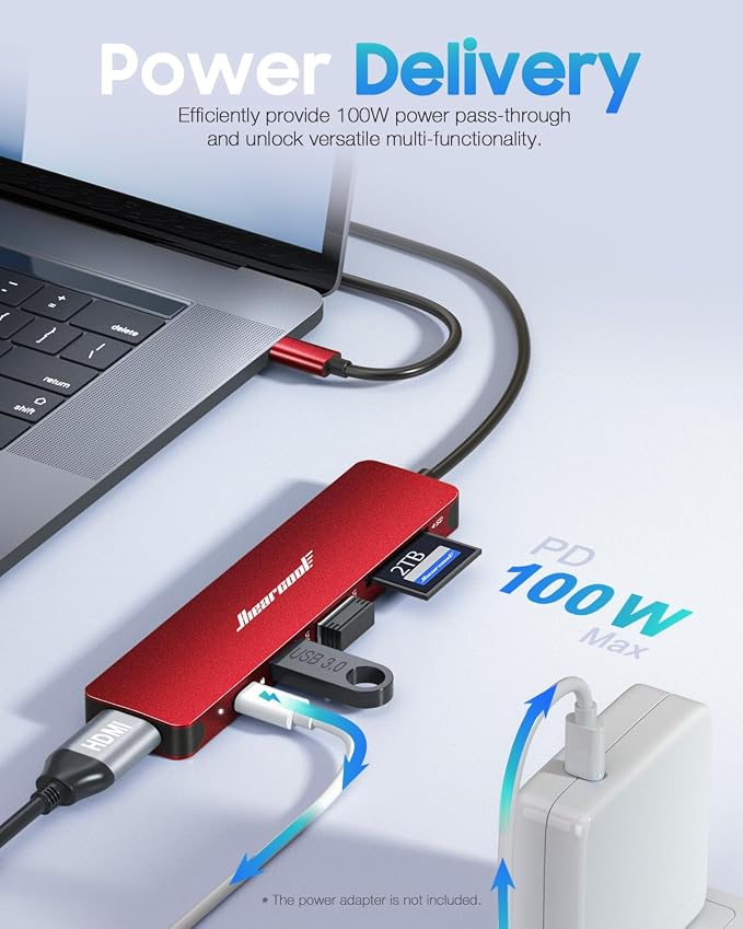 Hiearcool USB C Hub, USB-C to HDMI Multi-Port Adapter - Image 3