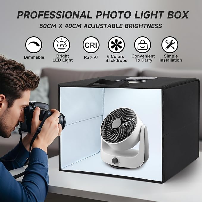 Photo Studio Box, 50cmx40cmx40cm Folding Lightbox - Image 2