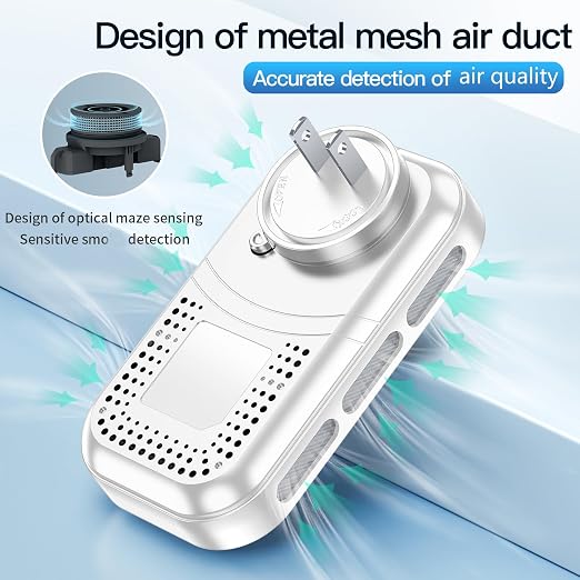 Plug in 6-in-1 Environment Detectors, HD Display Temperature Humidity Monitor - Image 6