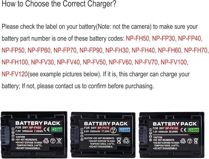NP-FH50 Battery Charger for Sony NP-FP30 - Image 2