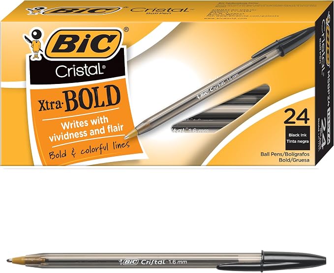 BIC Cristal Xtra Bold Ballpoint Pens, Bold Point by BIC
