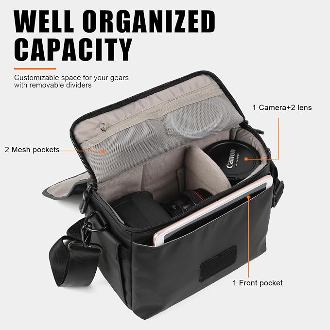 Besnfoto Camera Bag Small DSLR Camera Shoulder Bag - Image 2