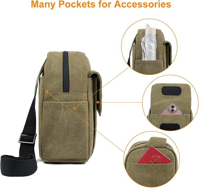 TULLIO Small Camera Bag, Lightweight Camera Sling Bag Waterproof - Image 5