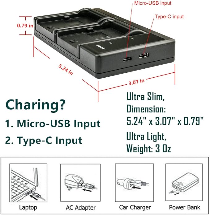 Kastar LTD2 USB Battery Charger Replacement - Image 3