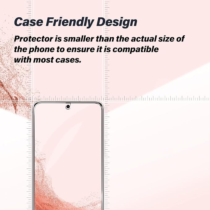 Galaxy S22 Tempered Glass Screen Protector + Camera Lens Protector Clear HD - Image 5